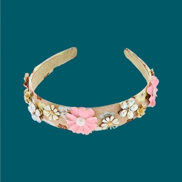 𝅺Daisy Flower Pink Yellow Headband Hair Accessory. - Picture 13 of 13